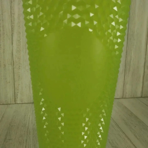 Starbucks 2022 Glow In The Dark Lemongrass Studded Green Tumbler 24oz - Picture 6 of 9